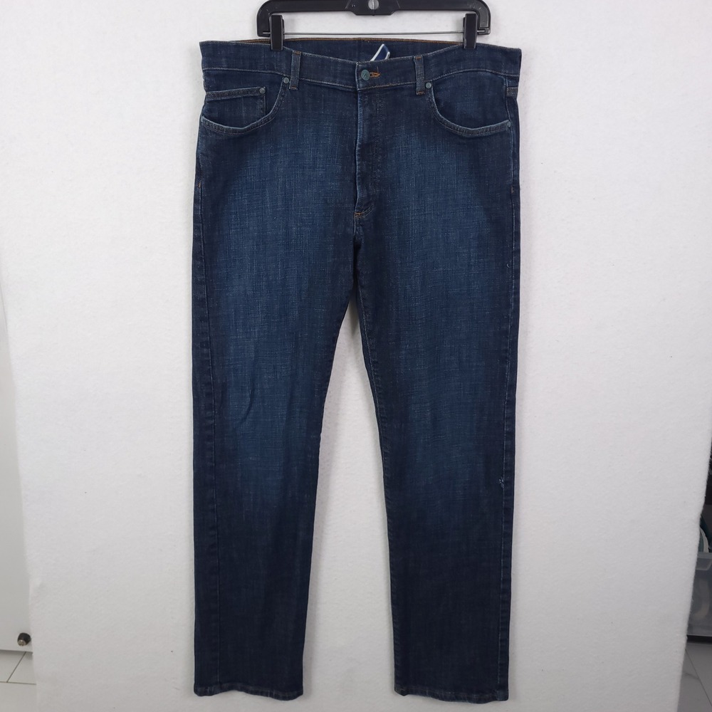 Zegna Sport Denim Project Jeans Mens 38x33 Dark Indigo Straight Leg Stretch